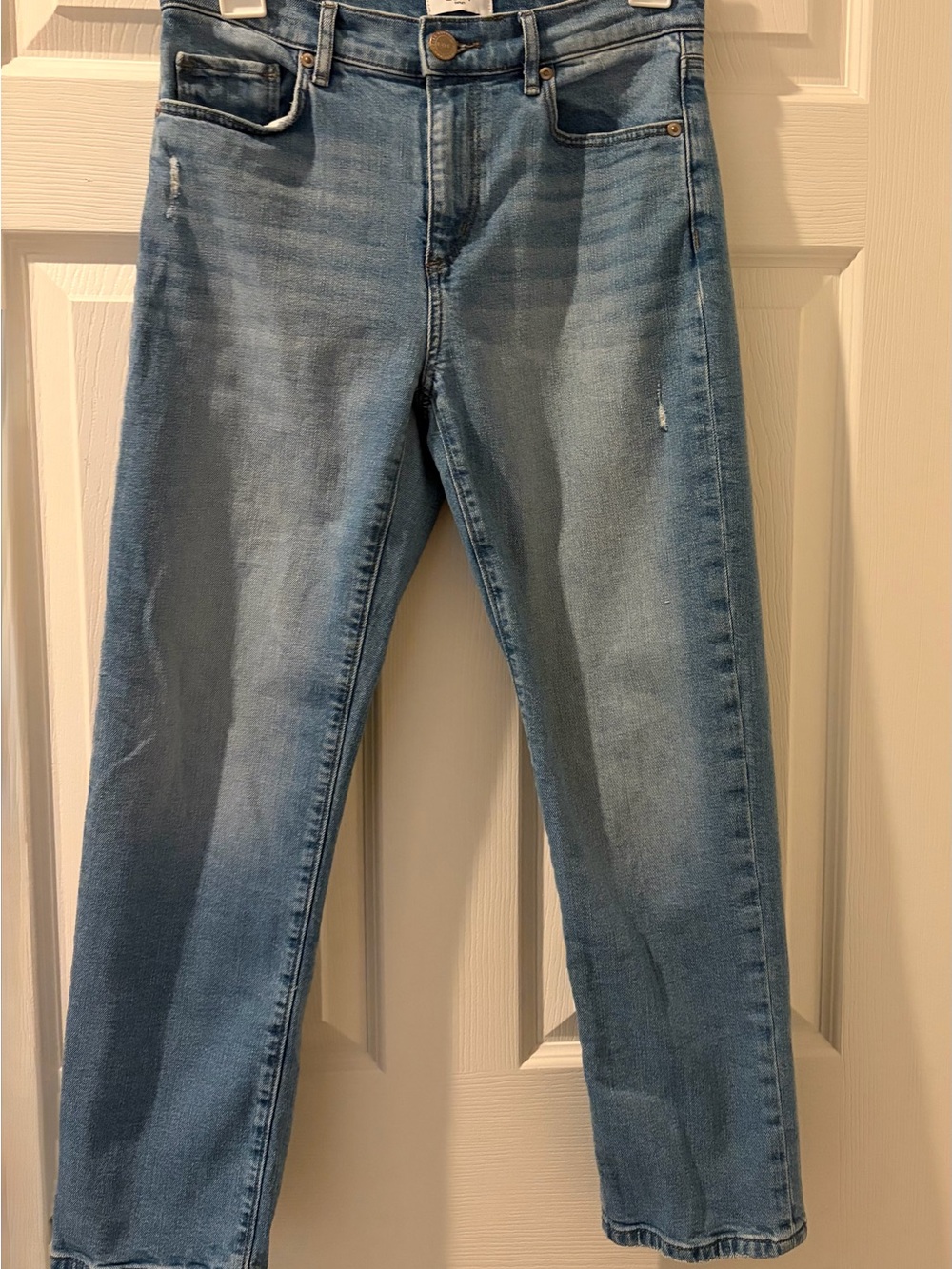 LOFT Standard Crop Distressed Jeans